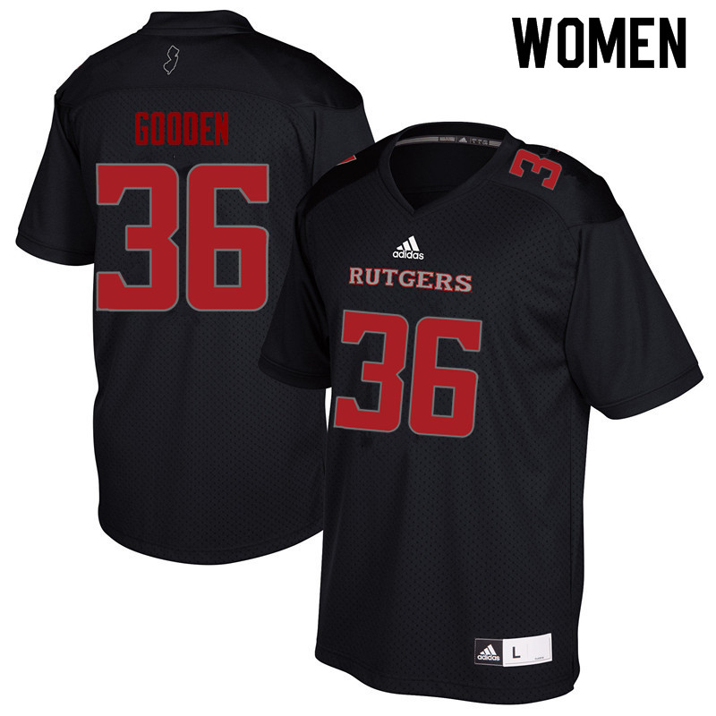 Women #36 Darius Gooden Rutgers Scarlet Knights College Football Jerseys Sale-Black